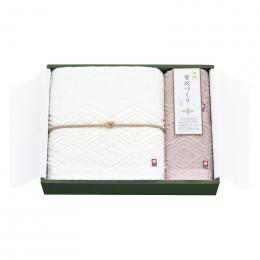 綿菱 菱つなぎ バスタオル&ウォッシュタオル2Pの商品画像