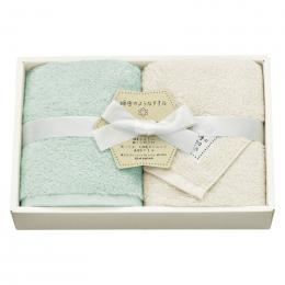 綿雪のようなタオル ベルベットギフト フェイスタオル2P ブルーグリーンの商品画像