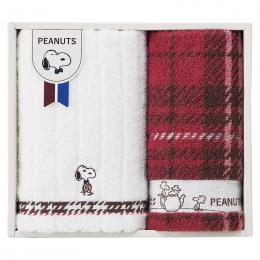 スヌーピー チェック フェイスタオル&ウォッシュタオルの商品画像