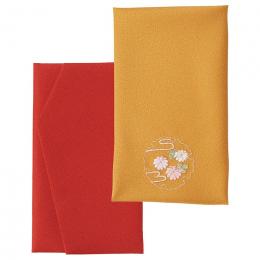 洛北 刺繍入り金封包み&金封ふくさ 赤の商品画像