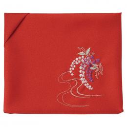 洛北 刺繍入り二巾風呂敷 赤の商品画像