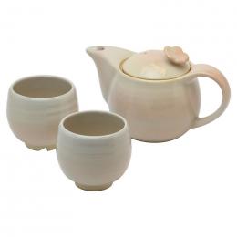 萩焼 姫土茶の間セット(茶こし付)の商品画像