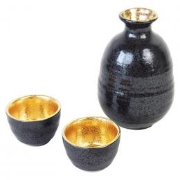 高田焼 酒器釉重ね金彩天目の商品画像