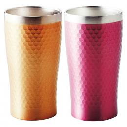 リュクス ペアメタルサーモタンブラー340ml ピンク&ゴールドの商品画像