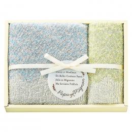 Pupu Mignon(ププ・ミニョン) フェイスタオル&ウォッシュタオル ブルーの商品画像