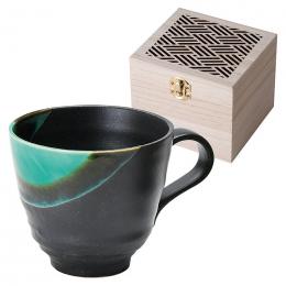 釉彩 マグ(木箱入) 緑の商品画像