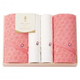 寿々~じゅじゅ~ 日本製 愛媛今治 木箱入バスタオル2P&フェイスタオル2Pの商品画像