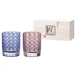 創作切子 匠 Premium 僥倖 オールドM280ml ペア(木箱入)の商品画像