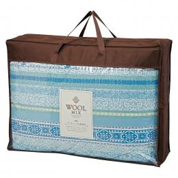 ウールミックス ウール混掛けふとん(羊毛50%) ブルーの商品画像