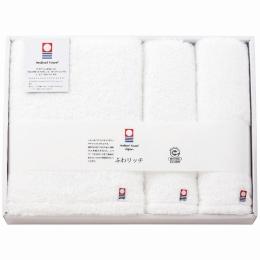 ふわリッチ　無撚糸バス・フェイスタオルセット (ホワイト)の商品画像