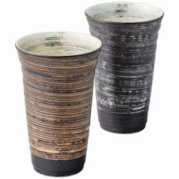 有田焼　金銀刷毛 反型ペアビアカップ(大)の商品画像