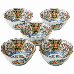 有田焼　染錦金彩紋 八角小鉢揃の商品画像