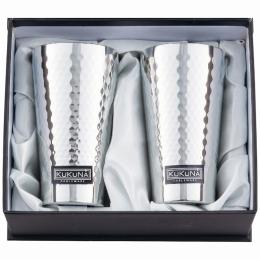ククナ　ステンレスタンブラー350ml2客セット(ミラー、槌目仕上げ)の商品画像