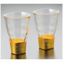 箔一　貫入タンブラーグラス2客セットの商品画像