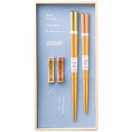 イシダ　桐箱 箸置付夫婦箸 スローリビングの商品画像