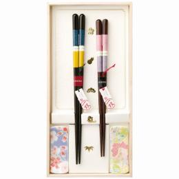 一双　百福桐箱 箸置付夫婦箸 有馬の商品画像