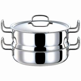 ジオ・プロダクト　全面7層 蒸し器付鍋25cmの商品画像