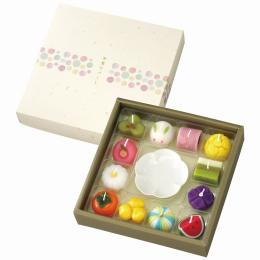 カメヤマ　和菓子型キャンドル・皿セットの商品画像