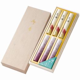 花琳・ルビー宝 線香アソート木箱短寸6束の商品画像