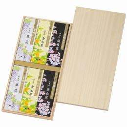 日本香堂　香結び 進物用木箱サック6箱セットの商品画像