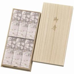 日本香堂　宇野千代のお線香 新・淡墨の桜 桐箱6箱セットの商品画像