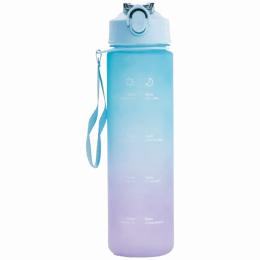 ストロー付タイムマーカーボトル750ml グリーン×パープルの商品画像