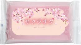 サクラサクカラーウエットティッシュ8枚の商品画像
