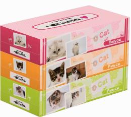 プリティキャットBOXティッシュ130W3個組の商品画像