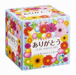 ありがとうキューブBOXティッシュ50W 1個の商品画像