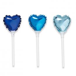 ハート スティックバルーン(ブルー)の商品画像