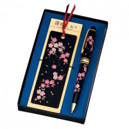漆芸ボールペン&しおりセット　さくらの商品画像