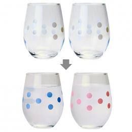 冷感グラス(小)ペア　ドットの商品画像