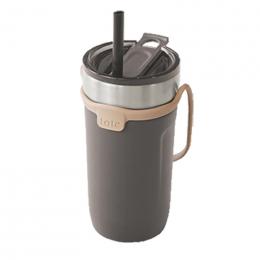 ストラップストローボトル520ml　チャコールの商品画像