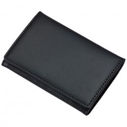 メモホルダー付名刺入れ(革製)　ブラックの商品画像