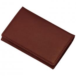 メモホルダー付名刺入れ(革製)　ブラウンの商品画像