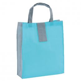 たためるツインカラートート(タテ)　ブルーの商品画像