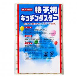 格子柄キッチンダスター1Pの商品画像