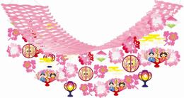 [店舗装飾品] ひなまつり扇子プリーツハンガーの商品画像