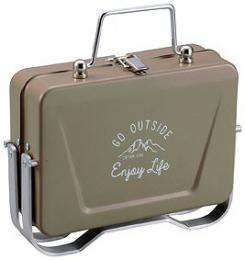 キャプテンスタッグ モンテV型卓上グリル カーキの商品画像