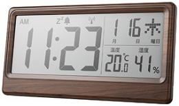 温湿度表示付き電波時計の商品画像