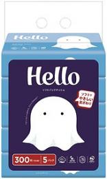 ハロー ソフトパックティッシュ150W5個組の商品画像