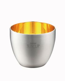 SKR-004 18-8ステンレス二重構造 ぐい呑み さくら (内面24金メッキ)の商品画像