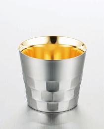 YKW-0070S 18-8ステンレス二重構造  オールドファッションタンブラー(内面24金メッキ)の商品画像