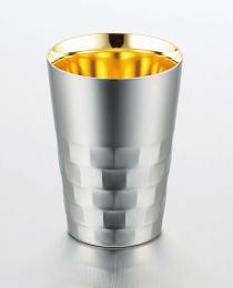 YKW-0075S 18-8ステンレス二重構造   タンブラーS(内面24金メッキ)の商品画像