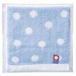 今治ドット ポケットタオルハンカチ(袋入) ブルーの商品画像