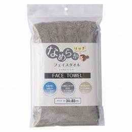マイクロファイバーなめらかリッチ フェイスタオル グレーの商品画像