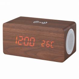 ブルートゥーススピーカー ワイヤレス充電機能付クロックの商品画像