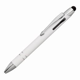 メタルラバー3色タッチボールペン ホワイトの商品画像