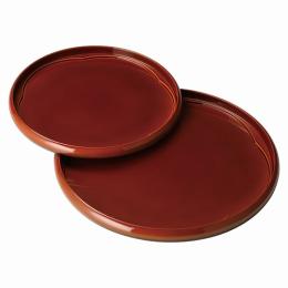 紀州塗 春慶梅型丸盆 二枚組の商品画像