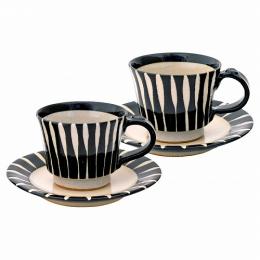 匠魅黒十草コーヒーペア碗皿の商品画像
